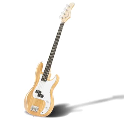 Glarry GP Electric Bass Guitar Burlywood w/ 20W Amplifier image 5