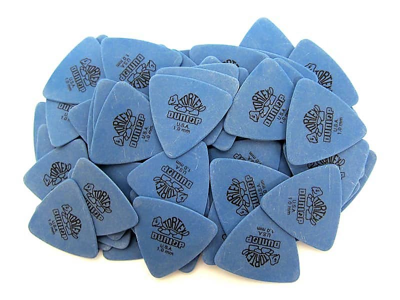 Dunlop Guitar Picks  72 Pack  Tortex Tri  1.0mm  431R1.00  Blue image 1