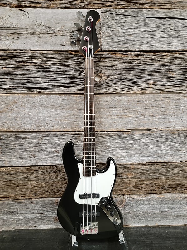 SX Short Scale J Bass - Black | Reverb