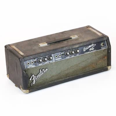 1965 Fender AB165 Bassman Amp Black Panel Vintage Original Piggyback Tube Amplifier Guitar Head image 2