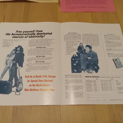 Vintage 1972 Electro-Harmonix Blackfinger Catalog, Dealer Letters, Price List, and Flyers! Rare, Original Case Candy, Paperwork! image 9