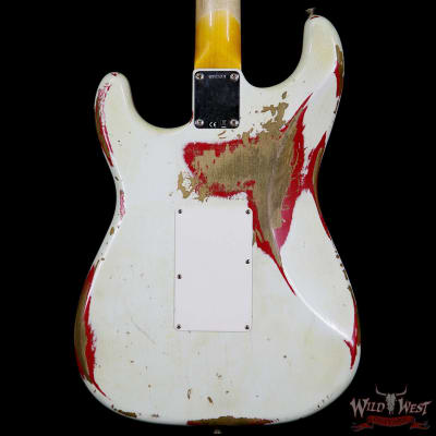 Fender Custom Shop White Lightning Floyd Stratocaster Heavy Relic Rosewood Board 21 Frets Torino Red image 7
