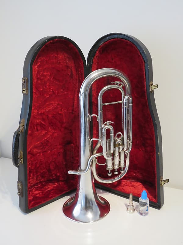 1955 Boosey & Hawkes Imperial Tenor Horn Silver Plated with Case