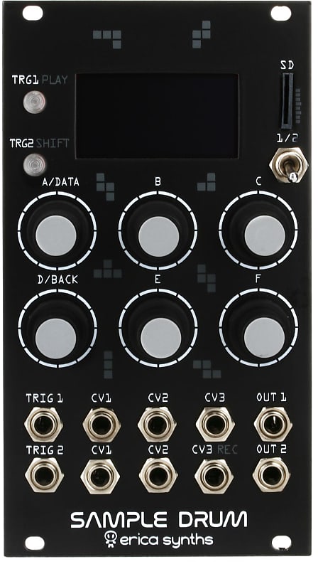 Erica Synths Sample Drum Sample Recording and Playback Eurorack Module with Virtual VCAs and Envelopes image 1