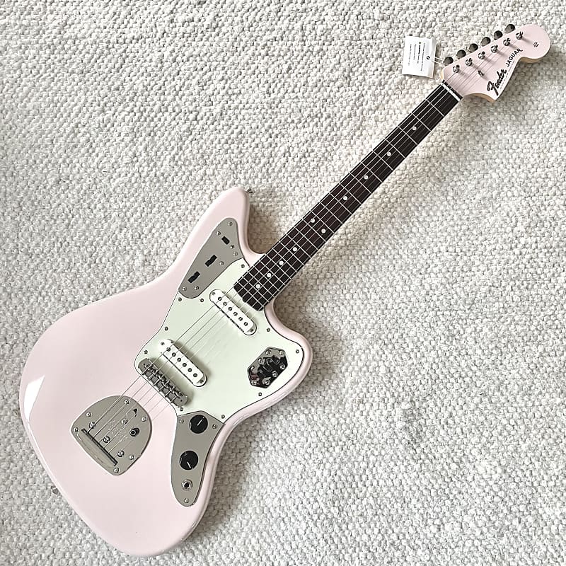 Pink jaguar deals guitar