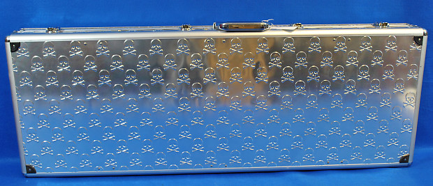 Black Kross Silver Skull Electric Guitar Case | Reverb