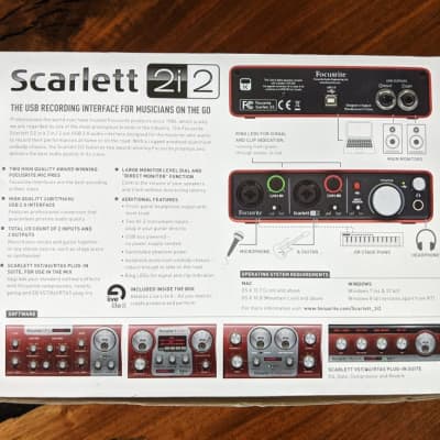 -LIMITED- Focusrite Scarlett 2i2 USB Audio Interface 1st Generation image 4