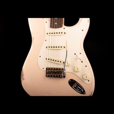 Fender Custom Shop Limited Edition 1959 Stratocaster Relic Super Faded Aged Shell Pink image 6