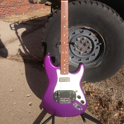 Dechow Coodercaster - purple partscaster stratocaster for sale