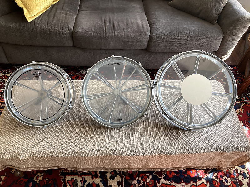 Remo Roto Toms Chrome 12/14/16 inches Reverb