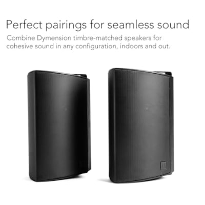 Definitive Technology Dymension AW-450 Outdoor Speaker (Black, Pair), Two-Way Surface Mount Wired Speakers, 4.5" Woofer, 1? Tweeter, & 4.5"x6? Passive Bass Radiator, IP66 All-Weather Outdoor Speakers image 4