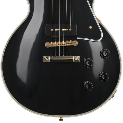 Gibson Custom 1954 Les Paul Custom Staple Pickup Reissue VOS Electric Guitar- Ebony (LPB54VOEBGHd2) for sale