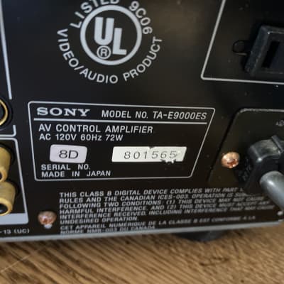 Sony pre amplifier  E9000ES 2000 Black image 4