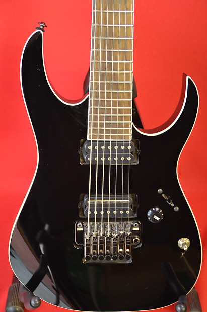 Ibanez Iron Label RGIR27E BK 7 String Electric Guitar with Upgrades
