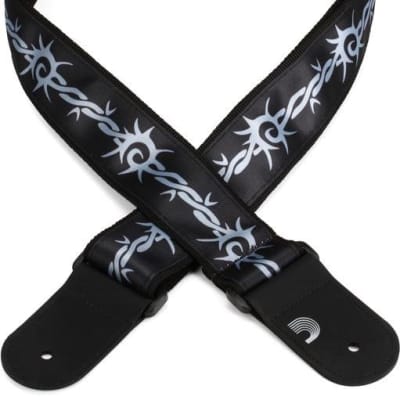 D'Addario Nylon Woven Barbed Wire Guitar Strap 50F04 image 2