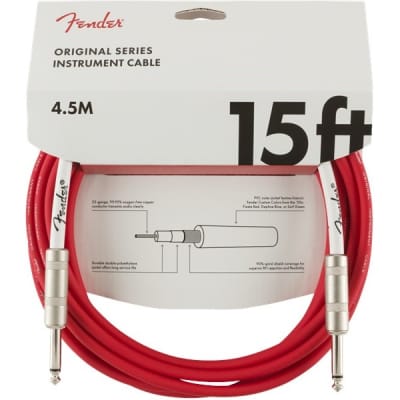 Fender Original Instrument Cable, 4.5m/15ft, Fiesta Red for sale