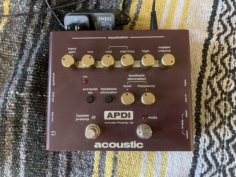 Acoustic Acoustic APDI Instrument Preamp 20152020 brown Reverb