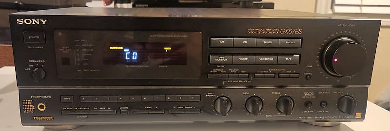 Sony Sony GX67ES Surround Sound 100w Stereo Receiver 1991 - Black  			