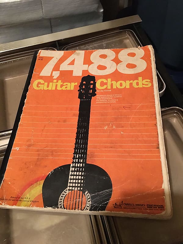 7 488 Guitar Chords Vintage Educational Book by Jay Arnold