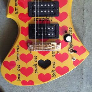 Burny MG-JR Hide model HY Heart Yellow | Reverb Burny MG-JR Hide model HY Heart Yellow | Reverb