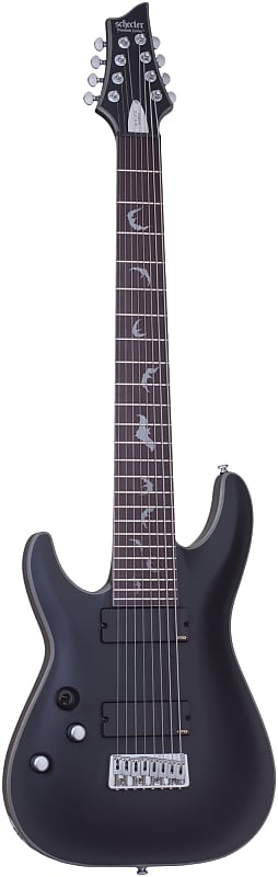 SCHECTER E-Gitarre, Damien Platinum-8, Satin Black, Linkshänder image 1