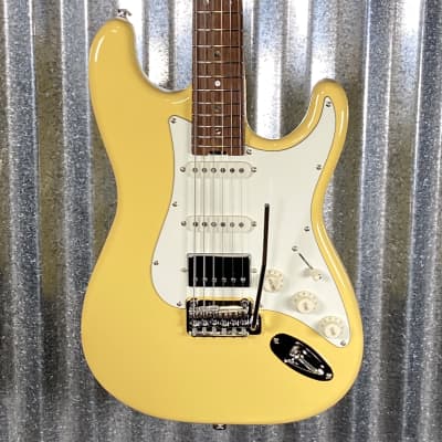 Musi Capricorn Classic HSS Stratocaster Yellow Guitar #0126 Used for sale