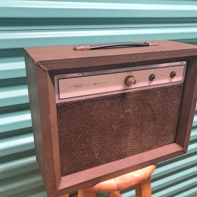 Silvertone Sears XL Model 1419 Tube Amp 1969 Green Grey | Reverb