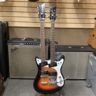 1960s Mosrite Joe Maphis Double Neck 6/12 Sunburst image 3