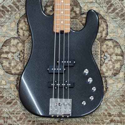 Charvel Pro-Mod San Dimas PJ Bass IV in Metallic Black w/ Pro Setup #4919 image 2