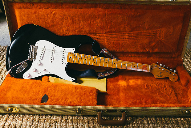 Fender '57 AVRI Stratocaster 1995 Black | Reverb