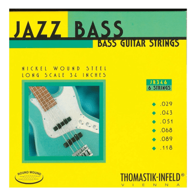Thomastik-Infeld JR346 Jazz Round Wound Nickel Roundcore Bass Strings - Medium (.29 - .118)