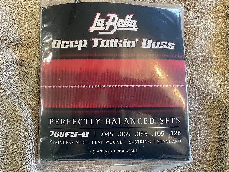 La Bella Deep Talkin' Bass 760FS- B Flatwounds (5-string) | Reverb