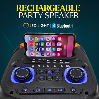 Dolphin SP-1060RBT Dual 10" BOLD Deep Bass Party Speaker with Light Show image 3
