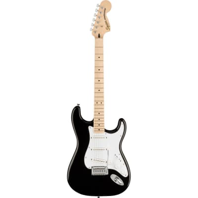 Squier Affinity Series Stratocaster Electric Guitar, Maple Fingerboard, Black image 2