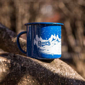 Reverb Cowboy Keytar Enamel Camping Mug Blue/White 12oz image 3