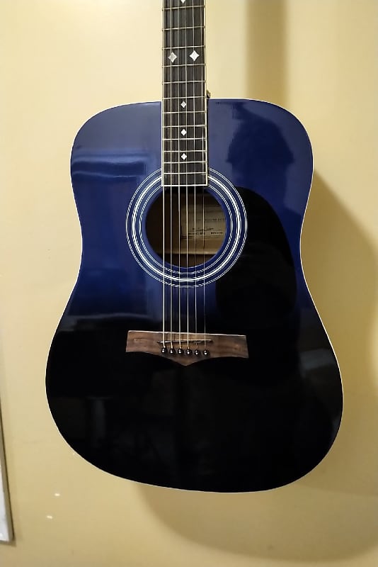 used Randy Jackson Studio Series Blue Acoustic Guitar image 1