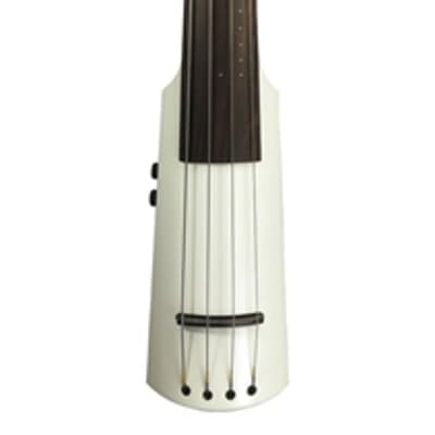 NS Design WAV4c Double Bass - Bright White - Coform Fingerboard image 1