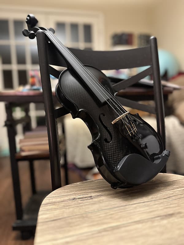 Glasser Acoustic Electric Violin 2020 Black Carbon Fiber Reverb