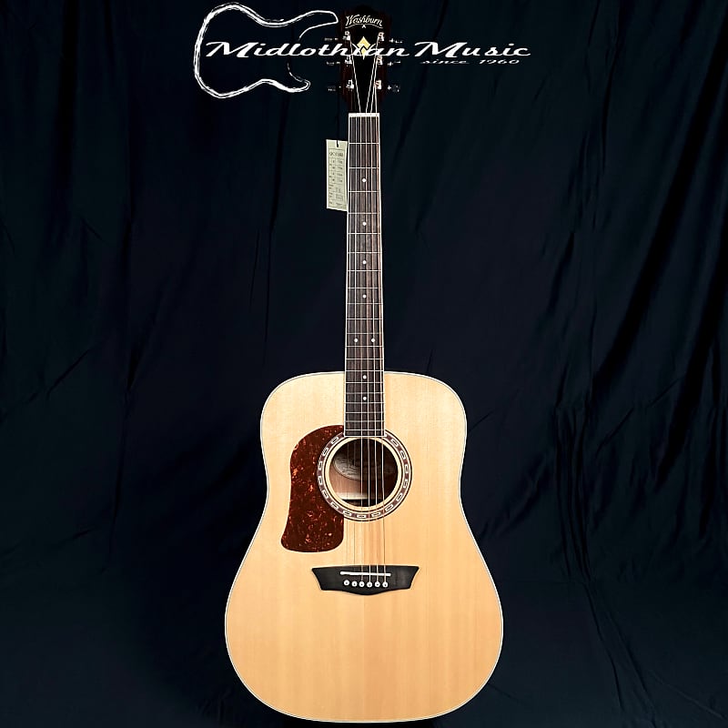 Washburn - Heritage 10 Series - HD10SLH - Left-Handed Acoustic Guitar - Natural Gloss Finish image 1