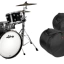 Ludwig Neusonic Black Cortex Drums 14x20, 14x14, 8x12 Shell Pack +Free Gig Bags | Authorized Dealer