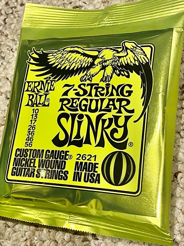 Ernie Ball 7 String Regular Slinky Guitar Strings 1056 Reverb