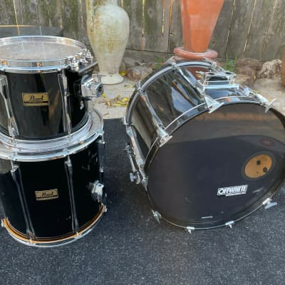 Pearl BLX 3pc Drum Set Kit Birch- Black FInish image 3