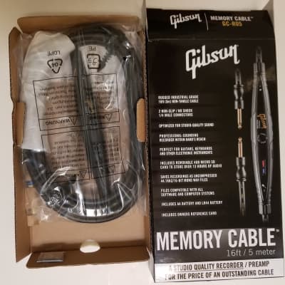Gibson 16' Memory Cable Compact Recorder/Instrument Cable 2010s - Black for sale