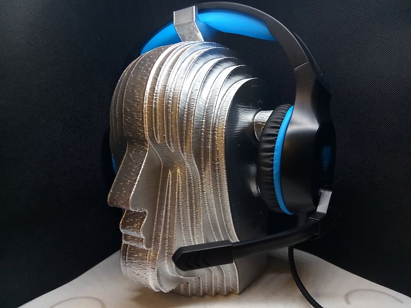  Geometric Skull Headphone Holder; Gamer Headset Stand