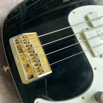 Fender Precision Bass Elite I Maple Fretboard Gold Hardware 1983 - Black image 8