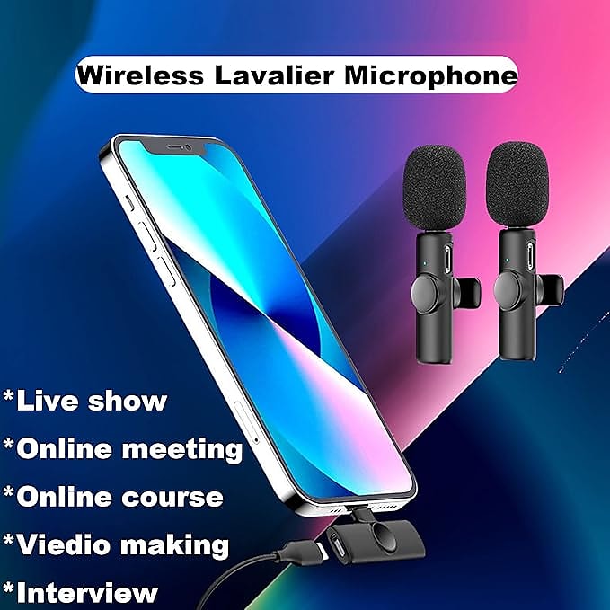 Mini Wireless Lavalier Microphone for iPhone Ipad Tiny Microphone Lapel Mic Plug-Play Small Phone Microphone Cordless Podcast Equipment Bundle for Video Recording/TikTok/Live Stream image 3