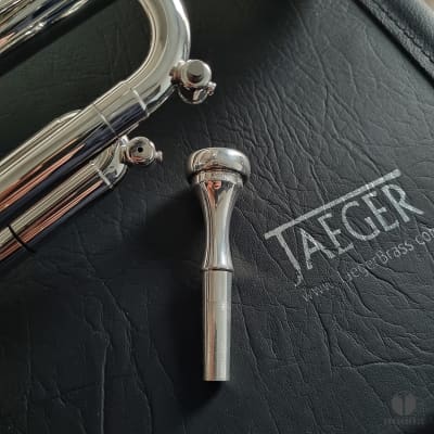 Jaeger New York tuned by Dr. John Diamond trumpet, original silver, case, mouthpiece, gamonbrass for sale