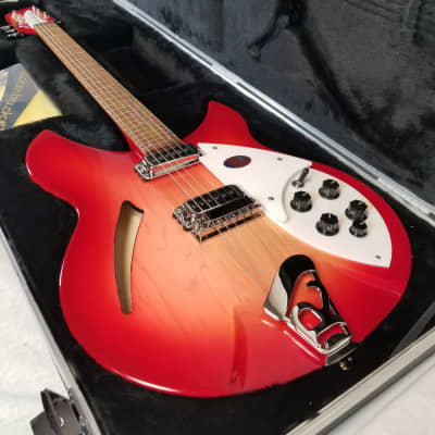 Rickenbacker 330 Fire Glo Thin-Line Semi-Hollow Electric Guitar, 2022 w/Oiled Rosewood Fretboard, HC image 2
