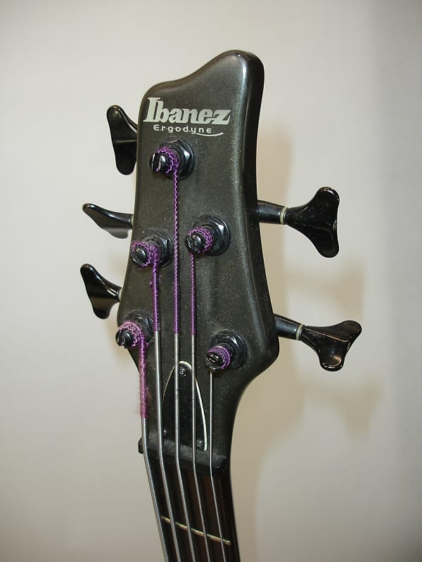 1998 Ibanez Ergodyne EDB605 5-String Electric Bass Guitar, Gray Pewter