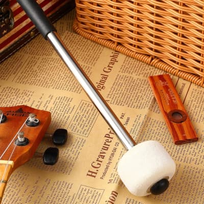 1 Pcs Durable Bass Drum Mallet Stick With Wool Felt Head Drumstick